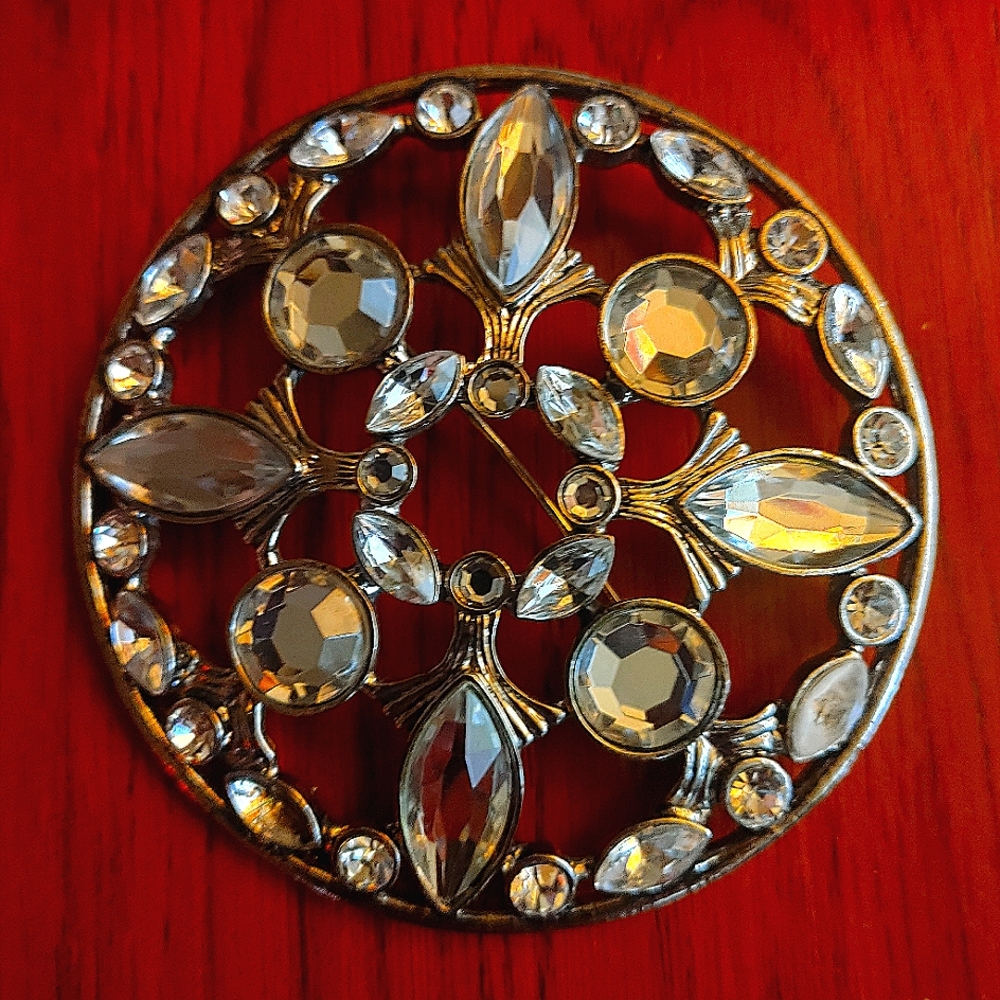 HUGE Rhinestone pin